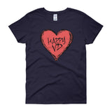 Happy VD Valentines Day Heart STD Holiday Humor  Women's Short Sleeve T-Shirt + House Of HaHa Best Cool Funniest Funny Gifts