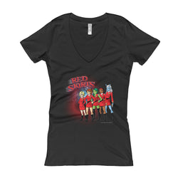 Red Skirts Security Team Women's V-Neck T-Shirt - House Of HaHa