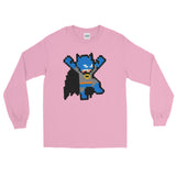 Batman Perler Art Long Sleeve T-Shirt by Silva Linings + House Of HaHa Best Cool Funniest Funny Gifts