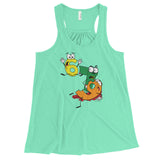 Why was 6 Afraid of 7 Seven Ate Nine Cute Zombie Pun Women's Flowy Racerback Tank + House Of HaHa Best Cool Funniest Funny Gifts