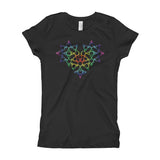 Rainbow Female Gender Venus Symbol Heart Love Unity Girl's Princess T-Shirt + House Of HaHa Best Cool Funniest Funny Gifts