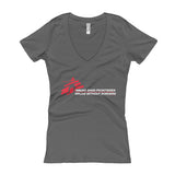 Ninjas without Borders Martial Arts Ninjutsu Fighter Women's V-Neck T-Shirt + House Of HaHa Best Cool Funniest Funny Gifts