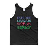 Explore Stargaze Dream Repeat Men's Tank Top + House Of HaHa Best Cool Funniest Funny Gifts