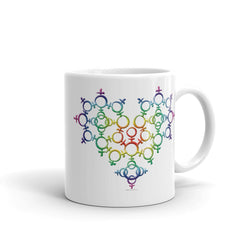 Rainbow Female Gender Venus Symbol Heart Love Unity Mug + House Of HaHa Best Cool Funniest Funny Gifts