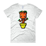 Baby Groot Perler Art Women's Short Sleeve T-Shirt by Aubrey Silva + House Of HaHa Best Cool Funniest Funny Gifts