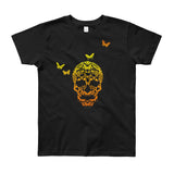 Butterfly Skull Youth Short Sleeve T-Shirt - Made in USA - House Of HaHa