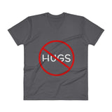 No Hugs Don't Touch Me Introvert Personal Space PSA V-Neck T-Shirt + House Of HaHa Best Cool Funniest Funny Gifts