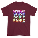 Spread Wide Don't Panic Men's Short Sleeve T-Shirt + House Of HaHa Best Cool Funniest Funny Gifts