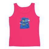 Blue Victorian San Francisco Ladies' Tank Top by Nathalie Fabri + House Of HaHa Best Cool Funniest Funny Gifts