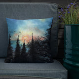 Coastal Sunset overlooking Sand Lake Oregon Premium Pillow + House Of HaHa Best Cool Funniest Funny Gifts