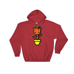Baby Groot Perler Art Hooded Sweatshirt by Aubrey Silva + House Of HaHa Best Cool Funniest Funny Gifts