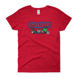 Eggcelsior! Marvel's Avengers Stan Lee Parody Portrait Excelsior Women's Short Sleeve T-Shirt + House Of HaHa Best Cool Funniest Funny Gifts