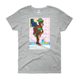 Werewolf Shaving in the Shower Women's Short Sleeve T-Shirt + House Of HaHa Best Cool Funniest Funny Gifts