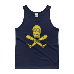 Droid Skull Crossbones Star Wars Pirate Rebels C3PO Parody Men's Tank Top - House Of HaHa