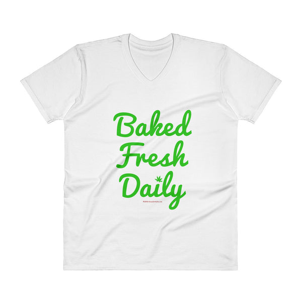 Baked Fresh Daily Men's V-Neck T-Shirt + House Of HaHa Best Cool Funniest Funny Gifts