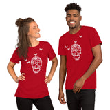 Skull Made of Butterflies Short-Sleeve Unisex Butterfly T-Shirt for Women and Men + House Of HaHa Best Cool Funniest Funny Gifts