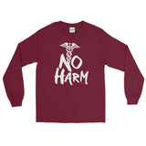 No Harm Caduceus EMT Paramedic Medical Symbol Long Sleeve T-Shirt + House Of HaHa Best Cool Funniest Funny Gifts
