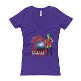 Red Skirts: Ensign Sheva  Women's V-Neck T-Shirt + House Of HaHa Best Cool Funniest Funny Gifts