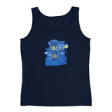 Blue Victorian San Francisco Ladies' Tank Top by Nathalie Fabri + House Of HaHa Best Cool Funniest Funny Gifts
