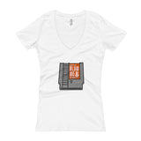 Super Blow Me Nintendo Cartridge Advice Parody Women's V-Neck T-shirt + House Of HaHa Best Cool Funniest Funny Gifts