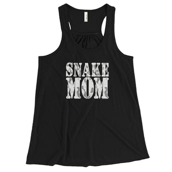 Proud Snake Mom Herping Herpetology Herper Snakes Women's Flowy Racerback Tank top + House Of HaHa Best Cool Funniest Funny Gifts