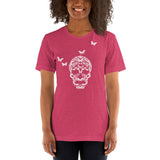 Skull Made of Butterflies Short-Sleeve Unisex Butterfly T-Shirt for Women and Men + House Of HaHa Best Cool Funniest Funny Gifts