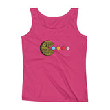 PAC-MOON Death Star Pac-Man Mashup Ladies' Tank Top by Aaron Gardy + House Of HaHa Best Cool Funniest Funny Gifts