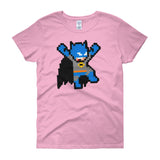 Batman Perler Art Women's Short Sleeve T-shirt  by Silva Linings + House Of HaHa Best Cool Funniest Funny Gifts