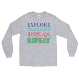 Explore Stargaze Dream Repeat Men's Long Sleeve T-Shirt + House Of HaHa Best Cool Funniest Funny Gifts