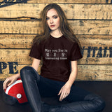 May You Live in Interesting Times Unisex Short-Sleeve T-Shirt for Musicians + House Of HaHa Best Cool Funniest Funny Gifts