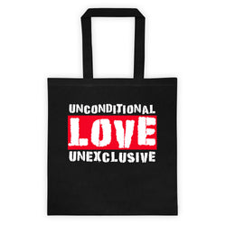 Unconditional Love Unexclusive Family Unity Peace Double Sided Print Tote Bag + House Of HaHa Best Cool Funniest Funny Gifts