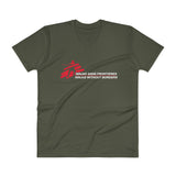 Ninjas without Borders Martial Arts Ninjutsu Fighter Men's V-Neck T-Shirt + House Of HaHa Best Cool Funniest Funny Gifts