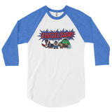 Eggcelsior! Marvel's Avengers Stan Lee Parody Excelsior 3/4 Sleeve Raglan Baseball Tee Shirt + House Of HaHa Best Cool Funniest Funny Gifts