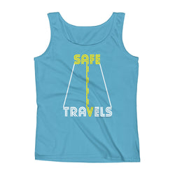 Safe Travels Vacation Road Trip Highway Driving Ladies' Tank Top + House Of HaHa Best Cool Funniest Funny Gifts