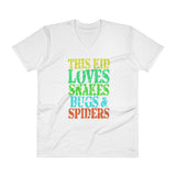 This Kid Loves Snakes Bugs Spiders Creepy Critters V-Neck T-Shirt + House Of HaHa Best Cool Funniest Funny Gifts