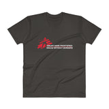 Ninjas without Borders Martial Arts Ninjutsu Fighter Men's V-Neck T-Shirt + House Of HaHa Best Cool Funniest Funny Gifts