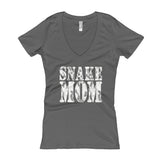 Proud Snake Mom Herping Herpetology Herper Snakes Women's V-Neck T-shirt + House Of HaHa Best Cool Funniest Funny Gifts