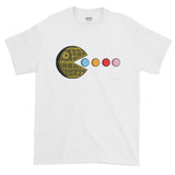 PAC-MOON Death Star Pac-Man Mashup Men's Short-Sleeve T-Shirt by Aaron Gardy + House Of HaHa Best Cool Funniest Funny Gifts