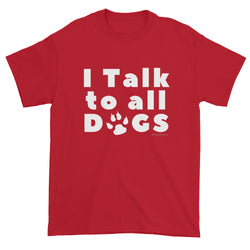I Talk to DOGS Cute Pet Animal Lover Cool Dog Person Mens Short Sleeve T-Shirt by Melody Gardy + House Of HaHa Best Cool Funniest Funny Gifts