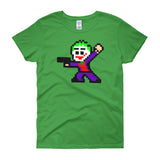 Joker Perler Art Women's Short Sleeve T-Shirt by Silva Linings + House Of HaHa Best Cool Funniest Funny Gifts