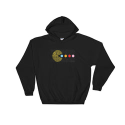 PAC-MOON Death Star Pac-Man Mashup Hooded Sweatshirt by Aaron Gardy + House Of HaHa Best Cool Funniest Funny Gifts