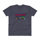 Eggcelsior! Marvel's Avengers Stan Lee Parody Portrait Excelsior Men's V-Neck T-Shirt + House Of HaHa Best Cool Funniest Funny Gifts