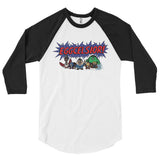 Eggcelsior! Marvel's Avengers Stan Lee Parody Excelsior 3/4 Sleeve Raglan Baseball Tee Shirt + House Of HaHa Best Cool Funniest Funny Gifts