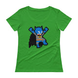 Batman Perler Art Ladies' Scoopneck T-Shirt by Silva Linings + House Of HaHa Best Cool Funniest Funny Gifts