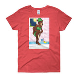 Werewolf Shaving in the Shower Women's Short Sleeve T-Shirt + House Of HaHa Best Cool Funniest Funny Gifts