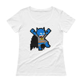 Batman Perler Art Ladies' Scoopneck T-Shirt by Silva Linings + House Of HaHa Best Cool Funniest Funny Gifts