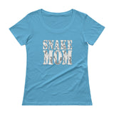 Proud Snake Mom Herping Herpetology Herper Snakes Ladies' Scoopneck T-Shirt + House Of HaHa Best Cool Funniest Funny Gifts