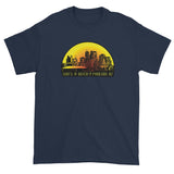 SUN'S A BITCH | Phoenix, AZ Skyline Men's Short Sleeve T-Shirt + House Of HaHa Best Cool Funniest Funny Gifts