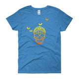 Butterfly Skull Women's Short Sleeve Ladies' T-Shirt - House Of HaHa