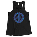 Puzzle Peace Sign Autism Spectrum Asperger Awareness Women's Flowy Racerback Tank + House Of HaHa Best Cool Funniest Funny Gifts